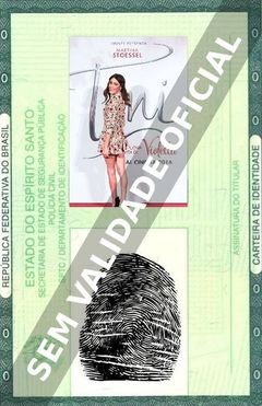 Imagem hipotética representando a carteira de identidade de Martina Stoessel