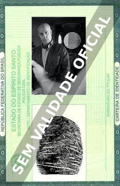 Imagem hipotética representando a carteira de identidade de Mauricio Bustamante