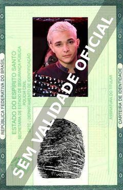 Imagem hipotética representando a carteira de identidade de MC Gui