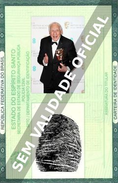 Imagem hipotética representando a carteira de identidade de Mel Brooks
