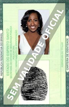 Imagem hipotética representando a carteira de identidade de Melissa Haizlip