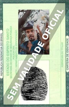 Imagem hipotética representando a carteira de identidade de Michael Franti