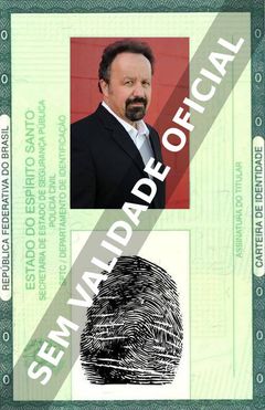 Imagem hipotética representando a carteira de identidade de Michael Laskin