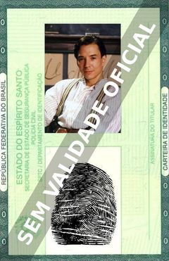 Imagem hipotética representando a carteira de identidade de Michael Mahonen