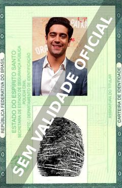 Imagem hipotética representando a carteira de identidade de Miguel Rômulo