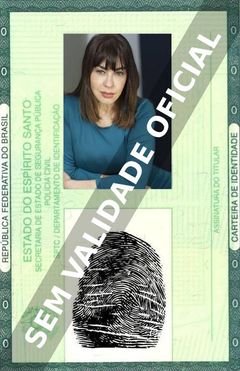 Imagem hipotética representando a carteira de identidade de Mimi Lazo
