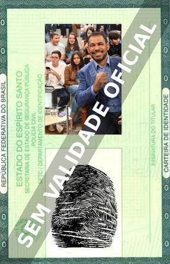 Imagem hipotética representando a carteira de identidade de Minotauro