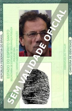 Imagem hipotética representando a carteira de identidade de Mohammad Bakri