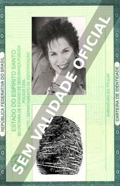 Imagem hipotética representando a carteira de identidade de Mona Marshall