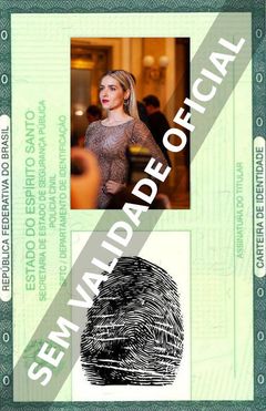 Imagem hipotética representando a carteira de identidade de Monique Alfradique