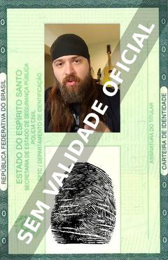 Imagem hipotética representando a carteira de identidade de Nando Moura