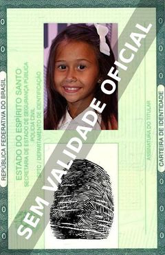 Imagem hipotética representando a carteira de identidade de Nathália Costa
