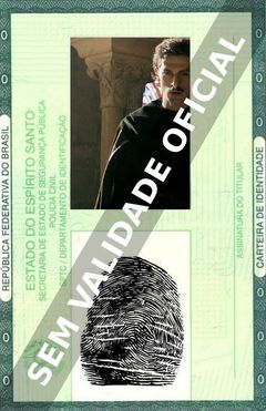 Imagem hipotética representando a carteira de identidade de Nuno Nolasco