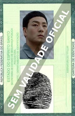 Imagem hipotética representando a carteira de identidade de Park Hae-soo