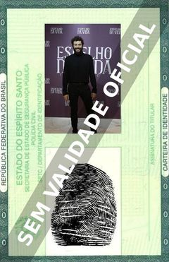 Imagem hipotética representando a carteira de identidade de Pedroca Monteiro
