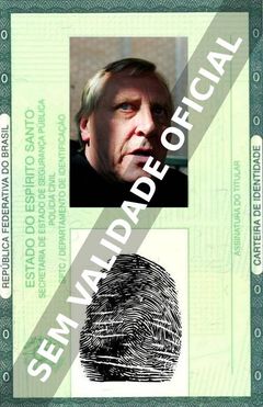 Imagem hipotética representando a carteira de identidade de Peter Greenaway