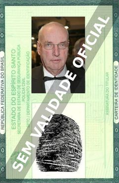 Imagem hipotética representando a carteira de identidade de Peter Schamoni