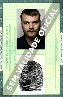 Imagem hipotética representando a carteira de identidade de Pilou Asbæk