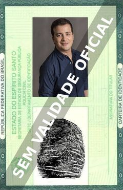 Imagem hipotética representando a carteira de identidade de Rafael Cortez