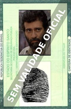 Imagem hipotética representando a carteira de identidade de Rafael Spregelburd