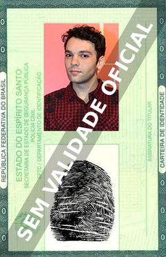 Imagem hipotética representando a carteira de identidade de Raphael Ghanem
