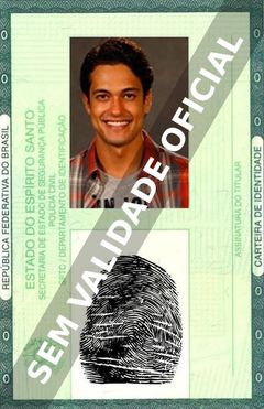 Imagem hipotética representando a carteira de identidade de Raphael Vianna