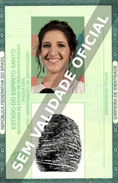 Imagem hipotética representando a carteira de identidade de Renata Augusto