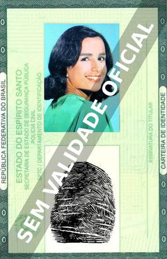 Imagem hipotética representando a carteira de identidade de Reny de Oliveira