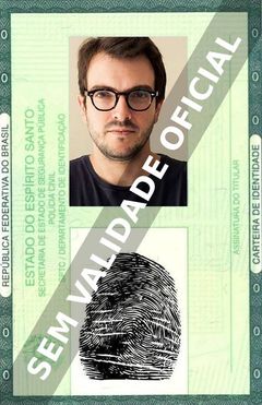 Imagem hipotética representando a carteira de identidade de Rodrigo Teixeira