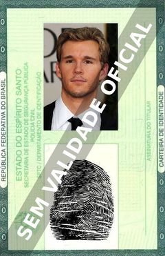 Imagem hipotética representando a carteira de identidade de Ryan Kwanten