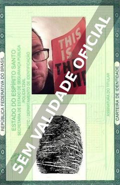 Imagem hipotética representando a carteira de identidade de Ryan Stockstad