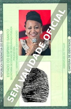 Imagem hipotética representando a carteira de identidade de Selma Fernands