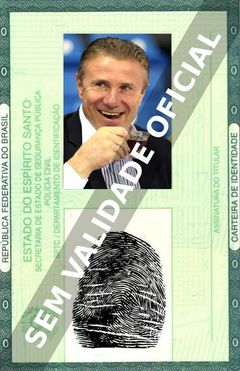 Imagem hipotética representando a carteira de identidade de Sergey Bubka