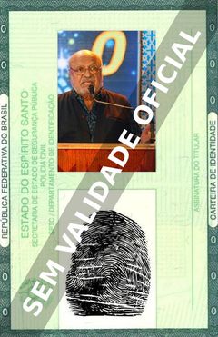 Imagem hipotética representando a carteira de identidade de Shyam Benegal
