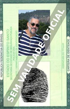 Imagem hipotética representando a carteira de identidade de Silas Andrade