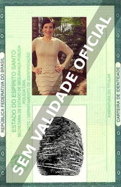 Imagem hipotética representando a carteira de identidade de Simone Gutierrez