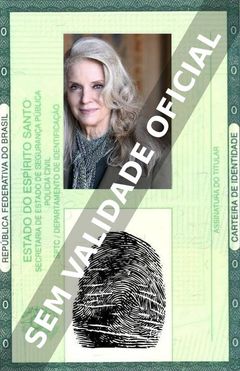 Imagem hipotética representando a carteira de identidade de Sue Dahlman