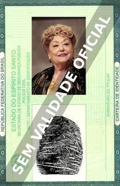Imagem hipotética representando a carteira de identidade de Suely Franco
