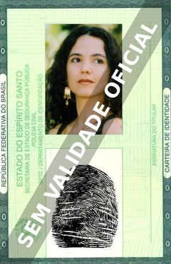 Imagem hipotética representando a carteira de identidade de Tereza Seiblitz