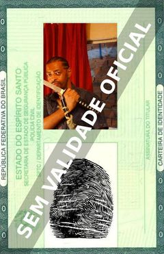 Imagem hipotética representando a carteira de identidade de Thaíde