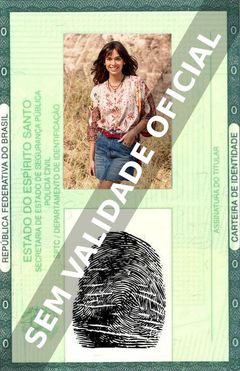 Imagem hipotética representando a carteira de identidade de Theresa Fonseca