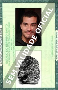 Imagem hipotética representando a carteira de identidade de Thiago Martins