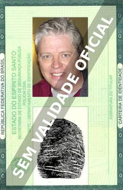 Imagem hipotética representando a carteira de identidade de Thomas F. Wilson