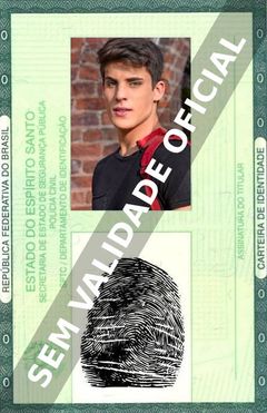 Imagem hipotética representando a carteira de identidade de Tiago Ramos