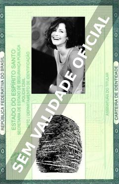 Imagem hipotética representando a carteira de identidade de Valerie Cruz
