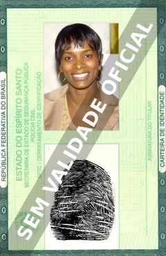 Imagem hipotética representando a carteira de identidade de Vanessa Bell Calloway