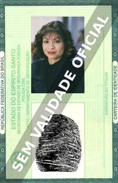 Imagem hipotética representando a carteira de identidade de Vanessa Marquez