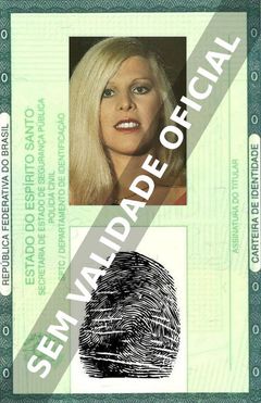 Imagem hipotética representando a carteira de identidade de Vanusa