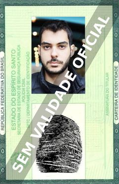 Imagem hipotética representando a carteira de identidade de Victor Soares