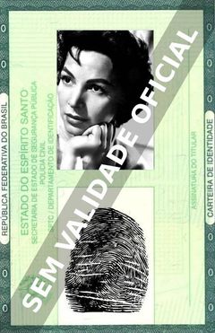 Imagem hipotética representando a carteira de identidade de Violeta Antier
